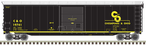 Atlas 20005855 HO Scale 50' Postwar Black & Yellow C&O Boxcar #19520