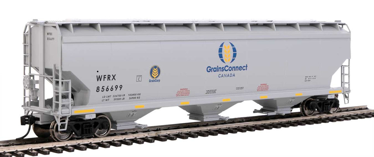 Walthers Mainline HO Scale 60' NSC 5150 3-Bay Covered Hopper WFRX #846669