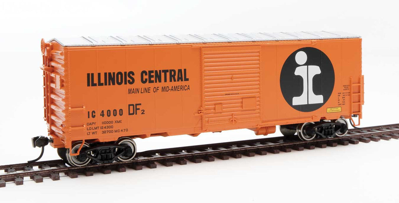 Walthers HO Scale 40' ACF Modernized Welded Boxcar Illinois Central #4000
