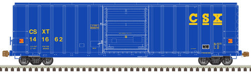 HO Scale Atlas FMC 50' SD Boxcar CSX #141662 in Blue & Yellow
