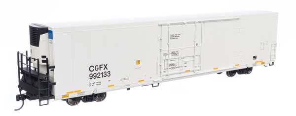 Walthers HO Scale 72' Modern Refrigerator Boxcar of Cedar Grove Logistics CGFX #992133