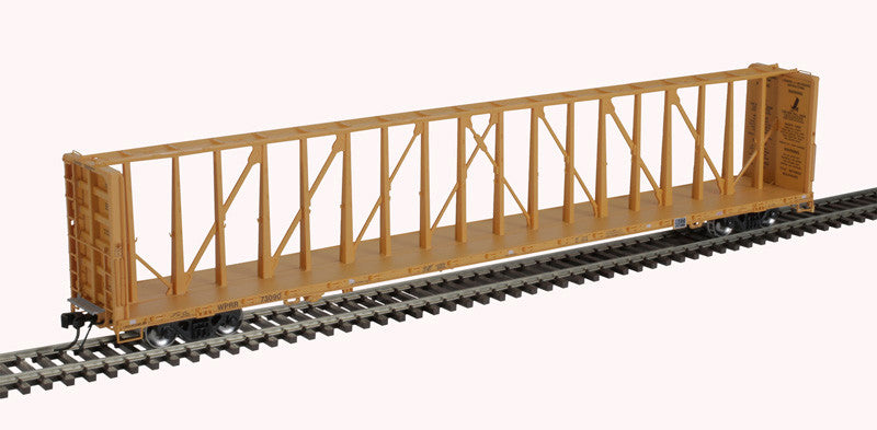 HO Scale Atlas 20006486 73-Foot Center Partition Car for Willamette and Pacific Railroad WPRR 73068 in Orange and Black Colors