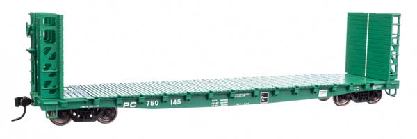 Walthers Mainline HO Scale 53' GSC Bulkhead Flatcar PC Penn Central #750145