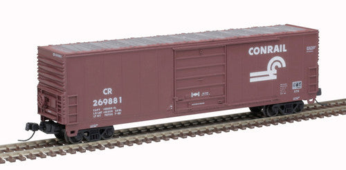 Atlas N Scale 50' Boxcar CR - Conrail 269881, Brown & White, Small Logo
