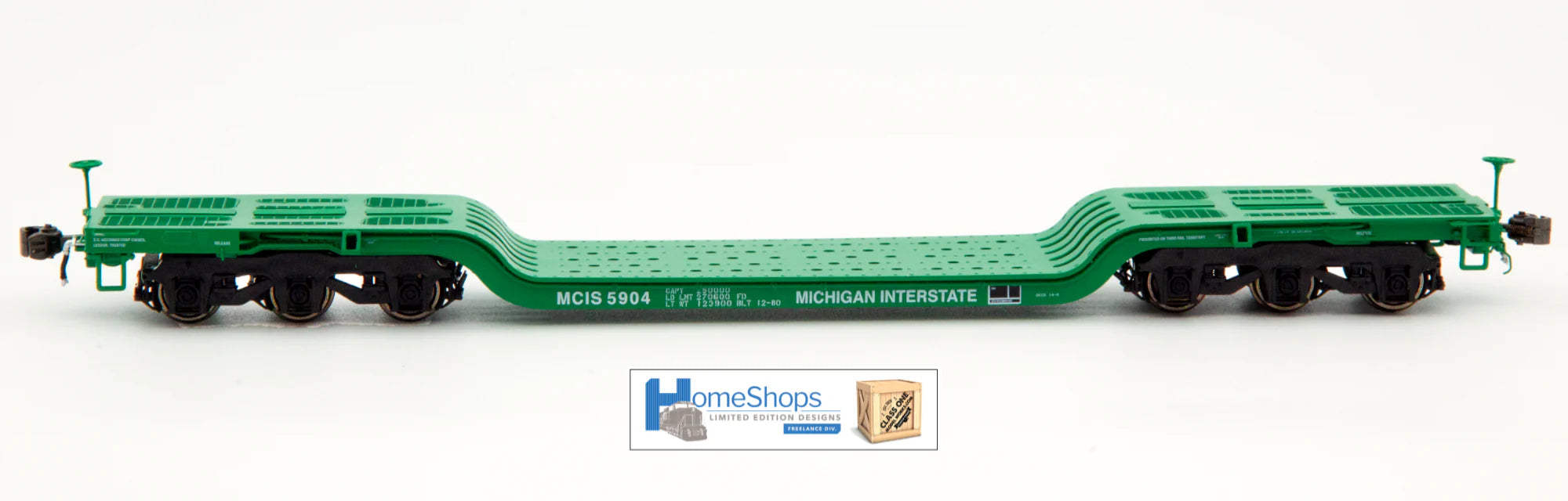HomeShops HO Scale GSC Depressed Center Flat Car - MCIS Michigan Interstate #5904