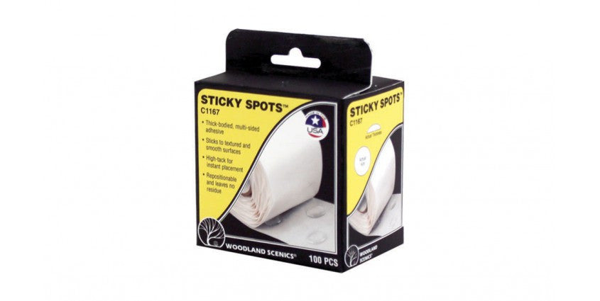 Woodland Scenics 1167 Sticky Spots(TM) 100-Piece Adhesive Patches for A Scale