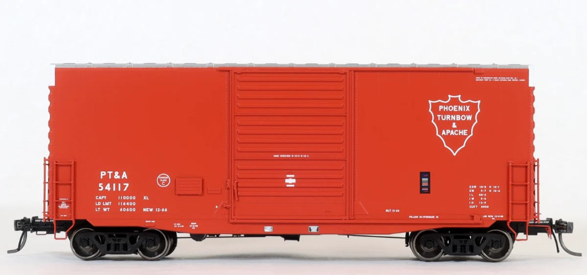 HomeShops HO Scale Model Train - Phoenix Turnbow & Apache #54117 PS 40' Mini Hy Cube Boxcar Collectible