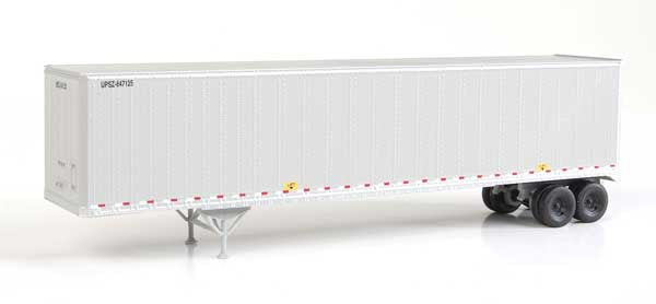 Walthers HO Scale 48 ft Stoughton Trailer 2-Pack - Assembled UPS Gray