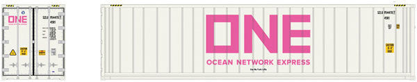ATLAS N Scale 3-Pack 40' Reefer Containers in White & Pink (Set #1)
