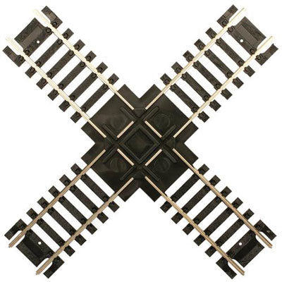 176 ATLAS 90-Degrees 6' 15.2cm Crossing with Black Ties, HO Scale Code 100