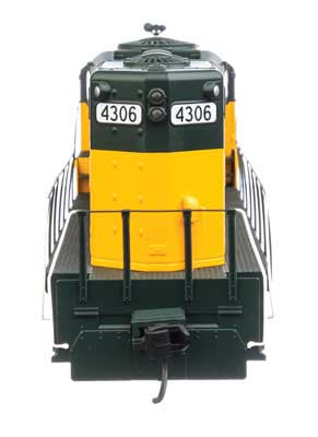 Walthers HO Scale EMD GP9 Phase II C&NW #4306 (Green, Yellow) with DCC & Sound