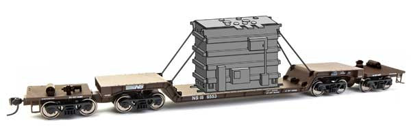 Walthers HO Scale SceneMaster Transformer Load Kit - Specifically Designed to Fit Walthers 81-Foot 8-Axle Depressed Center Flatcars