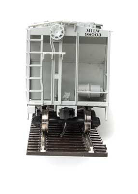 Walthers Mainline HO Scale 50-Foot Pullman - Standard PS - 2 2893 Three - Bay Covered Hopper Model for Milwaukee Road (MILW) #98003