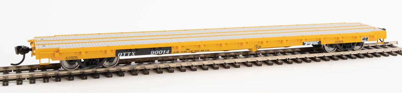 Walthers HO Scale 60' Pullman - Standard Flatcar TTX OTTX #90014 for Farm Machinery