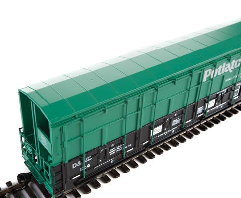 Walthers Proto HO Scale Model Train - 56-Foot Thrall All-Door Boxcar in Two-Tone Green, D&NE Potlatch #124 (Limited Edition)