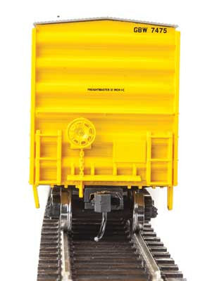 Walthers HO Scale Model Train - 50 Foot ACF Exterior Post Boxcar in Green Bay & Western Green Color with Road Number #7475