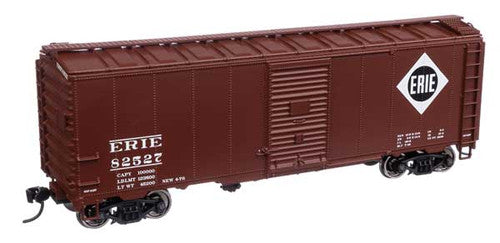 HO Scale Model - Walthers Mainline 910-1355 40-Foot AAR Standard Boxcar Representing Erie #82527