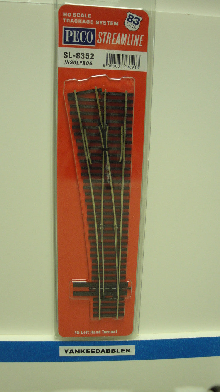 Peco SL - 8352 HO 5 L/H CODE 83 Insulated Track for HO Scale