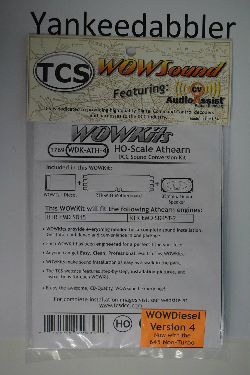 1769 Train Control System for HO Scale - WDK-ATH-4 DCC WOW Sound Conversion Kit, Part Number 745-1769