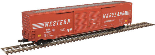 Atlas 20005689 HO Scale 60-Foot ACF Auto Parts Double-Door Boxcar - Western Maryland Railroad #495991 Model Train Accessory