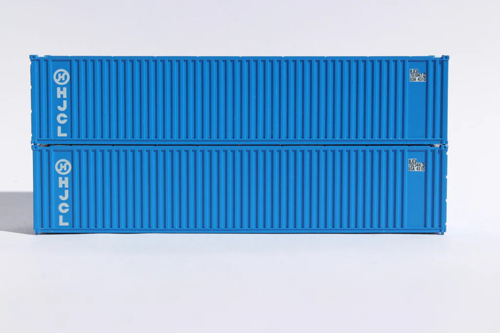 JTC N Scale 40' Early Hanjin Standard Height 2-P-44-P-2 Panel Side Containers
