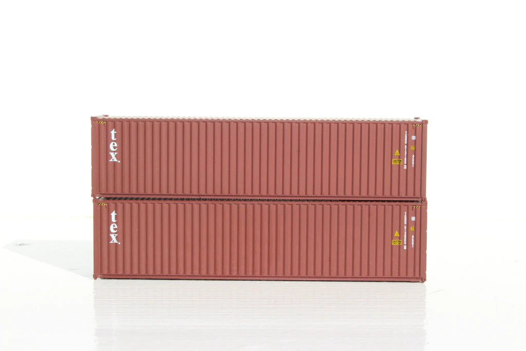 JTC N Scale 40' High Cube Corrugated Containers with Magnetic System