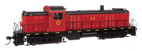 Walthers 20703 HO Scale Alco RS-2 Model Locomotive - Chicago Great Western #53 with Water-cooled Stack, DCC & Sound (Deramus Red, Black, Yellow)