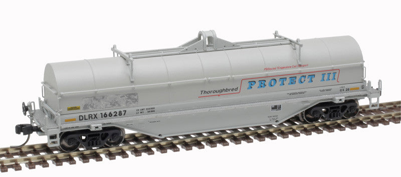 Atlas N Scale 42' Coil Steel Car GE Railcar DLRX 166281 in Gray, Blue & Red
