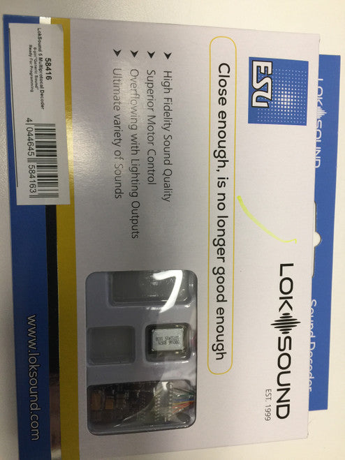 ESU 58416 LokSound Version 5 Multiprotocol 6 - Pin Generic Decoder Ready for Programming Suitable for All Scales, Part Number 397 - 58416