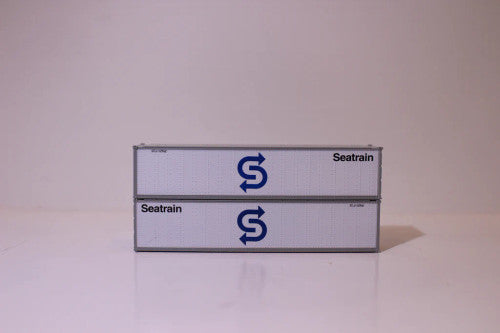 N Scale JTC Model Trains 405665 Seatrain 40-Foot Standard Height (8 Feet 6 Inches) Smooth-Side Containers for Model Railroads