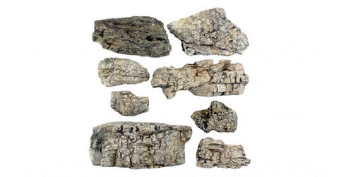 Woodland Scenics 1137 Faceted Ready-to-Use Decorative Rocks - Set of 8 Pieces for A Scale