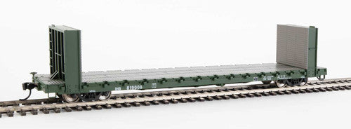 HO Scale Model Train - Walthers 910-5811 60-Foot Pullman-Standard Bulkhead Flatcar (48-Foot Interior Length) of Indiana Harbor Belt Line #819008