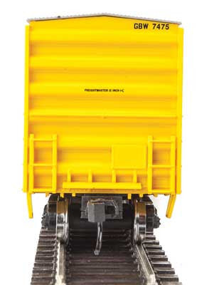 Walthers HO Scale Model Train - 50 Foot ACF Exterior Post Boxcar in Green Bay & Western Green Color with Road Number #7475