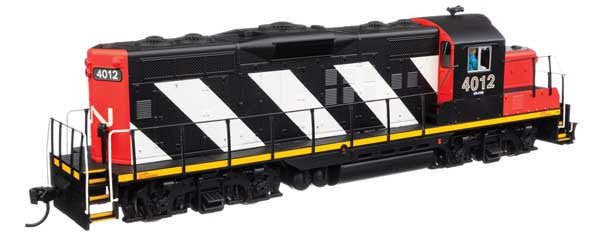 Walthers HO Scale EMD GP9 Phase II Canadian National #4012 DCC & Sound (Black, Red, White Stripes)