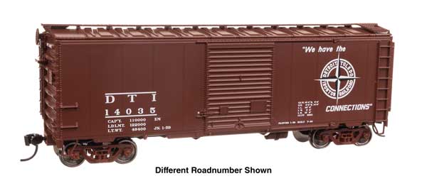 Walthers 910-45209 HO Scale Model Train 40-Foot ACF Welded Boxcar Representing Detroit, Toledo & Ironton Railroad (DT&I) #14043