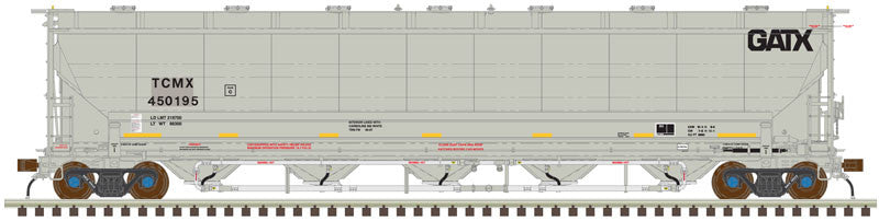 ATLAS 50004347 N Scale Trinity 5660 Covered Hopper Model - TCMX #450191 for Model Train Enthusiasts