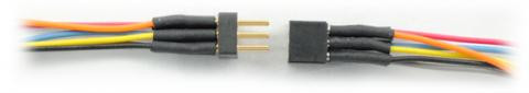 TCS 1411 6-Pin (2x3) Mini Electrical Connector with Color-Coded Wires Suitable for All Scales, Part Number 745-1411