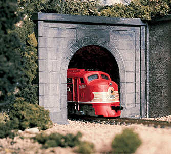 Woodland Scenics N Scale Unpainted Hydrocal Cast Concrete Single Track Tunnel Portals (2 pcs)
