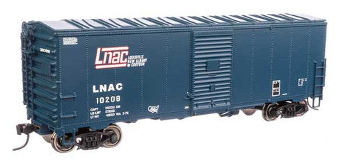 Walthers HO Scale 40-Foot AAR Boxcar Model of Louisville, New Albany & Corydon Railroad #10208 for 1960s - 1980s Railway Operations