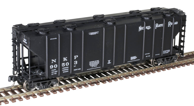 Atlas N Scale 50005745 PS4000 Three-Bay Covered Hopper Model for Nickel Plate Road NKP #90503
