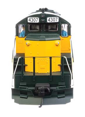 Walthers HO Scale EMD GP9 Phase II C&NW #4307 DCC & Sound (Green, Yellow)