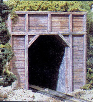 Woodland Scenics HO Scale Single-Track Tunnel Portal (Hydrocal Plaster Casting) with Timber Design for Model Railroads
