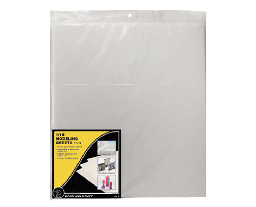 Woodland Scenics 1174 Modeling Sheets - 16x18 (40.6x45.7cm), 1/16 (.16cm Thick), Pack of 8 for A Scale
