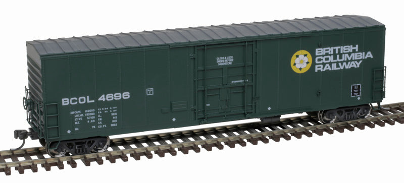 HO Scale Atlas NSC Newsprint Box Car Model of British Columbia Railway #4696 for Model Train Enthusiasts