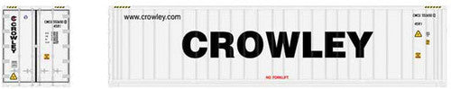 N Scale ATLAS 50006003 Three-Pack Set of 40-Foot Reefer Containers by Crowley CMCU (Set #2 in White and Black Colors) with Container Numbers 5536692, 5536732, 5536753