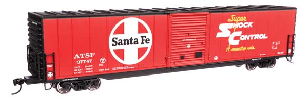 Walthers HO Scale 60-Foot Pullman-Standard Single Door Auto Parts Boxcar of Atchison, Topeka & Santa Fe Railway, Model 910 - 3353, Number #37747