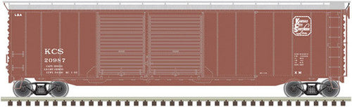 ATLAS 20004417 HO Scale Postwar 50' Red Double-Door Kansas City Southern Boxcar #20958