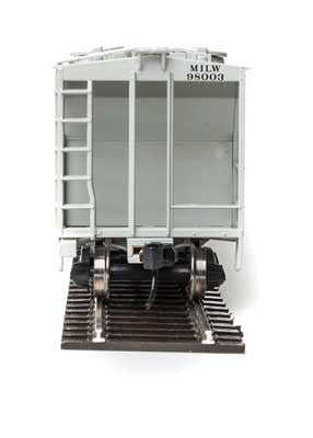 Walthers Mainline HO Scale 50-Foot Pullman - Standard PS - 2 2893 Three - Bay Covered Hopper Model for Milwaukee Road (MILW) #98003