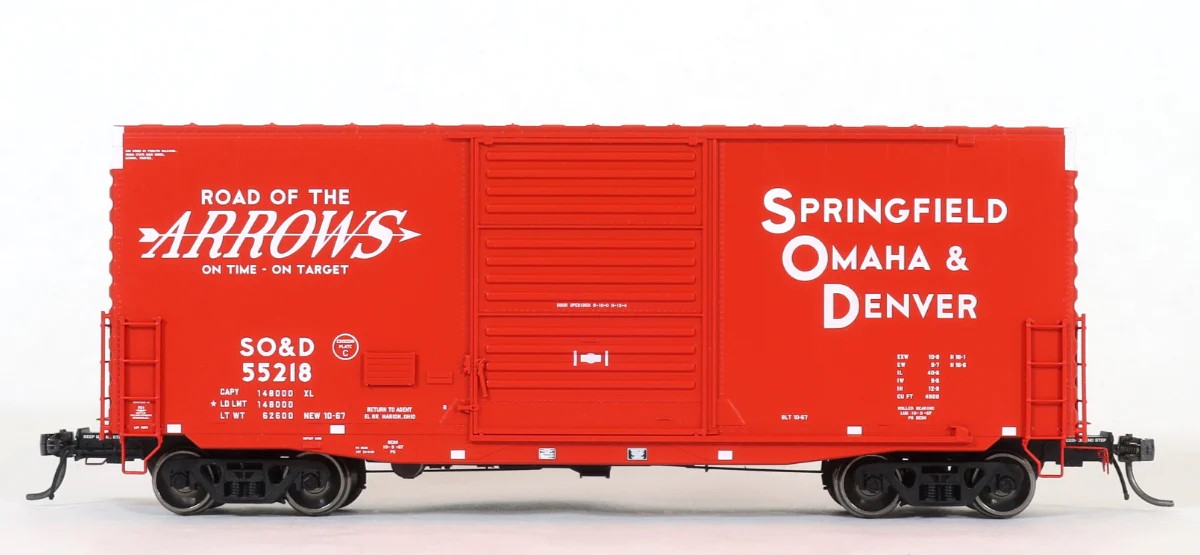 HomeShops HO Scale 40' Mini Hy Cube Boxcar SO&D #55231