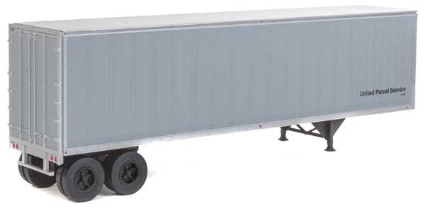 Walthers HO Scale Assembled 2-Pack 40' Gray United Parcel Service Trailmobile Trailers